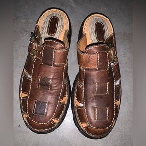 Born Brown Leather Slip-On Loafers
